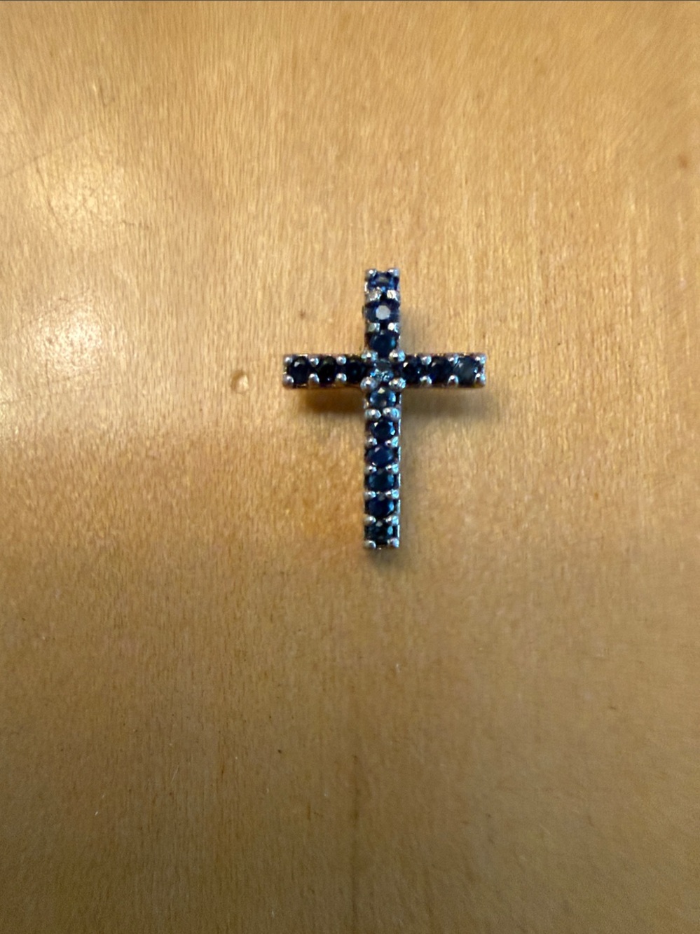 Blue gemstone cross